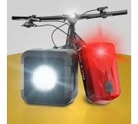 DANSI StVZO I LED Bicycle Light Set Front Light Front Light (25/10 Lux, Battery Powered Light)