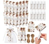 Dansib 24 Sets Something Sweet Is Brewing Hand Cream and Lip Balm Gift, Coffee Themed Baby Shower Party Favors for Guest Travel Size Hand Lotion and Lip Balm Bulk Baby Shower Birthday Party Supplies