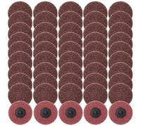 Dansib 50 Pcs 2 Inch Sanding Discs Red Quick Change Sanding Discs Nylon Surface Conditioning Grinder Wheels for Angle Grinder, Stock and Rust Removal, Grinding, Deburring