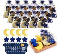 Dansib 50 Sets Twinkle Twinkle Baby Shower Favors Gift Moon and Star Shaped Bath Soaps with Blue Thank You Cards Showing Love Gifts for Guest Return Prizes Gender Reveal Birthday Party Decoration