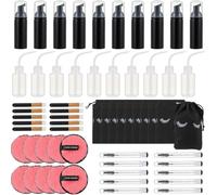 Dansib 6 Pcs Lash Shampoo Brushes Set 1 Lash Shampoo Brushes 1 Mascara Tubes and Wands 1 Foam Pump Bottle Cleaning 1 Rinse Bottles 1 Makeup Remover Pad 1 Aftercare Drawstring Bag(black, 1 Pcs)