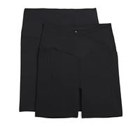 Danskin Women's 2-Pack 7" Active Bike Shorts, Black/Black, M