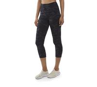 Danskin Women's Capri Leggings, Black Camo Print, XL