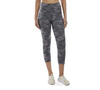 Danskin Women's Capri Leggings, Grey Camo Print, Large