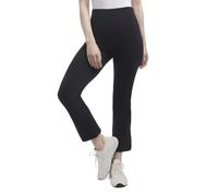 Danskin Women's Crop Slit Flare Yoga Pants, Black Salt, L