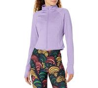 Danskin Women's Cropped Melange Jacket Sweatshirt, Paisley Purple Heather, M