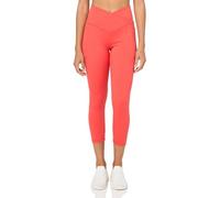 Danskin Women's Endurance Crossover Waist Crop Leggings, Cayenne, M