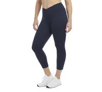 Danskin Women's Endurance Crossover Waist Crop Leggings, Neo Navy, M