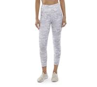 Danskin Women's High Rise 7/8 Legging, White/Grey Camo Print, XL