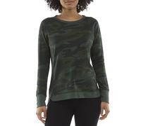 Danskin Women's Long Sleeve Printed Crew Neck Pullover - Green - S