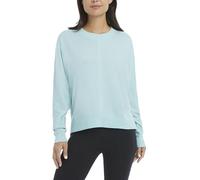Danskin Women's Long Sleeve Wash Pullover Shirt, Canal Blue, Small