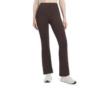 Danskin Women's Satin Stitch Flare Leg Pants Yoga Pants, Espresso, S