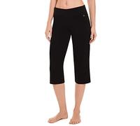 Danskin Women's Sleek Fit Yoga Crop Pant, Black, 1X