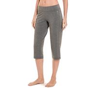 Danskin Women's Sl it Yoga Crop Pant, Charcoal Grey Heather, M