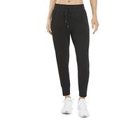 Danskin Women's Soft Touch Jogger Pant Sweatpants, Black Salt, XXL