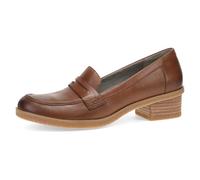 Dansko Danica Heeled Loafer for Women - Waterproof Leather with Rubber Outsole and Leather Stacked Heel for Long-Lasting Style in Any Weather, Tan, 10.5-11 Wide
