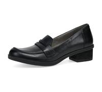 Dansko Danica Heeled Loafer for Women - Waterproof Leather with Rubber Outsole and Leather Stacked Heel for Long-Lasting Style in Any Weather, Black, 8.5-9 Wide