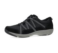 Dansko Harlyn Lightweight Sneaker for Women - Stain Resistant Leather and Nylon Uppers and Arch Support in Flexible Style, Black/Black, 11.5-12 Wide