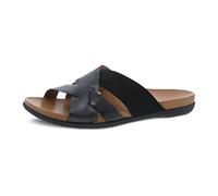 Dansko Joanna Slip-On Sandal for Women - Leather Linings and Uppers for All-Day Comfort - Dual Density EVA Footbed and Lightweight Rubber Outsole for Long-Lasting Wear, Black, 6.5-7