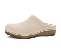 Dansko Mariella Slip-on Mule Clog - Dual-Density Cork/EVA Midsole and Lightweight Rubber Outsole Provide Durable and Comfortable Ride on Patented Stapled Construction, Linen, 8.5-9