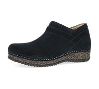 Dansko Muriel Women’s Quilted Suede Ankle Bootie -Cozy Slip-On Boot with Cushioned Cork Midsole and Lightweight Rubber Outsole, Black, 8.5-9
