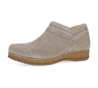 Dansko Muriel Women’s Quilted Suede Ankle Bootie -Cozy Slip-On Boot with Cushioned Cork Midsole and Lightweight Rubber Outsole, Taupe, 11.5-12