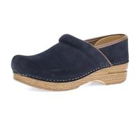Dansko Professional Slip-On Clogs for Women - Rocker Sole and Arch Support for Comfort - Ideal for Long Standing Professionals, Navy Suede, 10.5-11