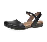 Dansko Rowan Sandal for Women - Memory Foam and Cork Footbed for Comfort and Arch Support - Lightweight Rubber Outsole for Long-Lasting Wear - Versatile Casual to Dressy Footwear, Black Waxy, 8.5-9