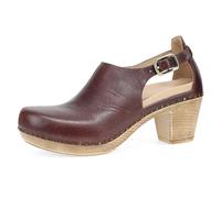 Dansko Sassy Stylish Upfront Closed Toe for Women - energy-return Footbed with Added Arch Support - Lightweight PU Outsole for Long-Lasting Wear - Great for All-Seasons Style, Cordovan Milled, 8.5-9
