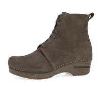 Dansko Sigourney Classic Stapled Clog in Lace-Up Boot Style for Women - Anti-Fatigue Rocker Bottom Promotes Forward Foot Motion, Mushroom, 7.5-8