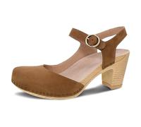 Dansko Taytum Closed-Toe Assymetrical Sandal for Women - Quality Leathers Treated with Scotchgard for Stain Resistance - Cushioned, Contoured Footbed for All-Day Comfort, Tan, 6.5-7