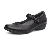 Dansko Women's Fawna Mary Jane Flat, Black Leather, 9.5-10 Wide
