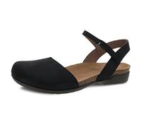 Dansko Women's Rowan Black Nubuck Closed-Toe Sandals 9.5-10 M US
