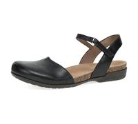 Dansko Women's Rowan Mary Jane Flat, Black Waxy, 10.5-11 Wide