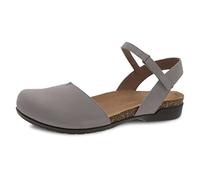 Dansko Women's Rowan Taupe Milled Closed-Toe Sandals 8.5-9 M US