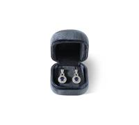 Dansmiy Resilient Velvet Earring Display Box for Anniversary, Stud Earrings Packaging Boxes, Jewelry Storage Organizer Small Case for Retail Travel (Gray)
