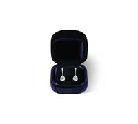 Dansmiy Resilient Velvet Earring Display Box for Anniversary, Stud Earrings Packaging Boxes, Jewelry Storage Organizer Small Case for Retail Travel (Blue)