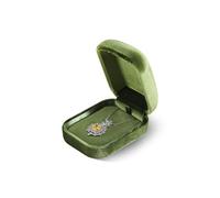 Dansmiy Resilient Velvet Necklace Display Box for Anniversary, Pendant Necklaces Packaging Boxes, Jewelry Storage Organizer Small Case for Retail Travel (Green)