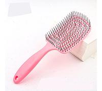 DANSR Detangling hair brush, hair comb brush for styling of thick long and curly hair, fast drying blow brush, curved vent hair brush Smooth Hair Brush, Tangle-Free Hair Care for men and women(pink)