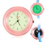 Dansydaisy 1 Pcs Glow in The Dark Stethoscope Watch Nurse Gift Clip on Pocket Watch with Second Hand Appreciation Medical Accessories for Nursing Students Doctor Clinic Staff, Pink, 12 Hour