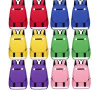 Dansydaisy 16" Kid Backpacks Bulk Multipocket Padded Strap, Bright, 16''H x | Back Packs with Bottle Holder, Adjustable Fit, Back to School Students Supplies, Travel Camp Government Charity Donation