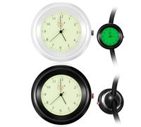 Dansydaisy 2 Pcs Glow in The Dark Stethoscope Watch Nurse Gift Clip on Pocket Watch with Second Hand Appreciation Medical Accessories for Nursing Students Doctor Clinic Staff (White,Black)