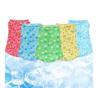 Dansydaisy 5 Pack Dog Cooling Shirts Quick Dry Vest Mesh Breathable Instant Cooling Dog Vest Lightweight Summer Beach Hawaii Jacket Collar for Outdoor Walking Hunting Hiking Clothes(XXL)