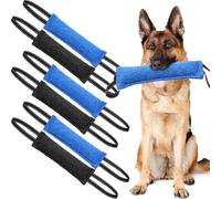 Dansydaisy 6 Pcs Dog Tug Toys Bite Pillow Pull Toy with 2 Strong Band Handles Bite Pillow Training Equipment Ideal for Tug of War (12"x3.5"x1.9") Pull Toy for Medium to Large Dogs