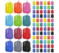 Dansydaisy Mesh Backpacks Bulk 17 Inch Heavy Duty See Through Mesh Bookbags Bulk for Adults Beach Travel Supply, Multicolor, about 16.9 x 12.6 x 5.1 inches, Mesh