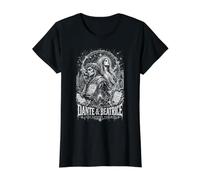 Dante and Beatrice Love Ascends Paradise Value Graphic T-Shirt, Women, Black, XL