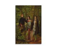 Dante Gabriel Rossetti As You Like It - Act IV Scene I - Rosalind Tutoring Orlando (detail) 1850 Wall Art Prints Canvas Poster Wall Art Canvas Prints Hanging Picture Home Decors Idea 12x18inch(30x45c