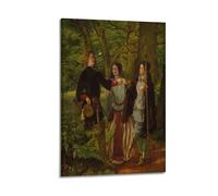 Dante Gabriel Rossetti As You Like It - Act IV Scene I - Rosalind Tutoring Orlando (detail) 1850 Wall Art Prints Canvas Poster Canvas Wall Art Decorative Picture Prints Modern Decor 12x18inch(30x45cm