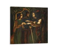 Dante Gabriel Rossetti（How They Met Themselves） artistic Creations Poster Print Photo Art Canvas Home Decorative Bedroom Modern Decors 20x20inch(50x50cm)