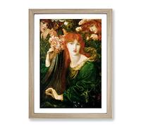 Dante Gabriel Rossetti La Ghirlandata Classic Painting Framed Print | A4 Oak Framed Wall Art | Ready to Hang | Classic Historical Picture | Living Room Bedroom Lounge Office